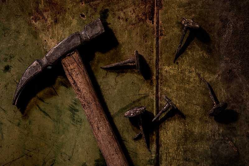 Hammer & Five Nails