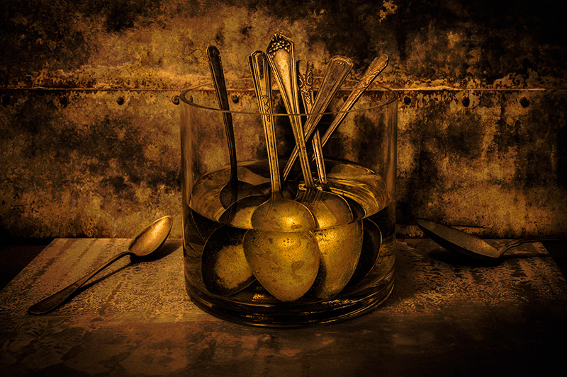 Numbers Series #5: Six Submerged Spoons